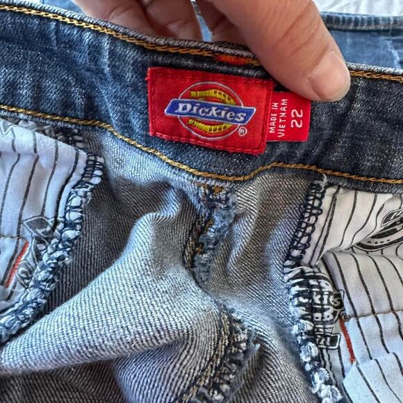 Dickies Shorts Womens Size 22 Denim Blue Board Summer Vintage 00s Y2K - Picture 6 of 8